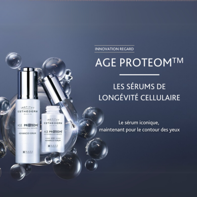 COMMENT RALENTIR LE VIEILLISSEMENT DE LA PEAU AVEC AGE PROTEOM™ : LES SÉRUMS VISAGE ET CONTOUR DES YEUX ICONIQUES ET INNOVANTS 