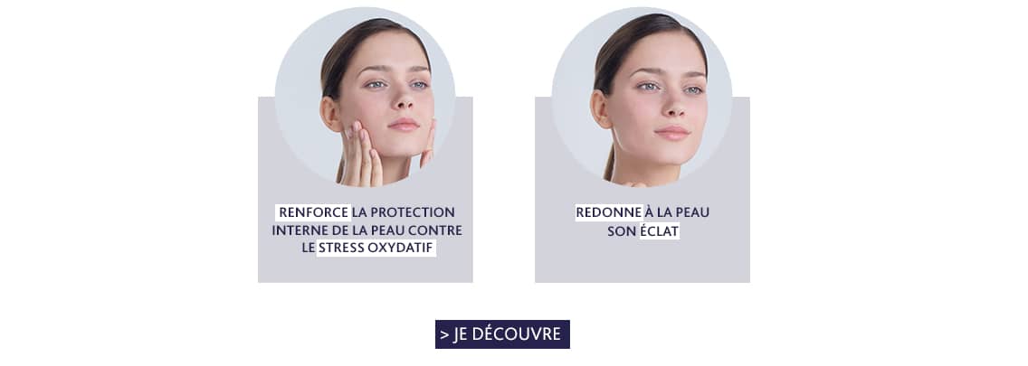 Renforce la protection interne, redonne à la peau son éclat