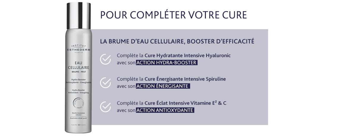 Brume d'eau cellulaire, booster d'efficacité
