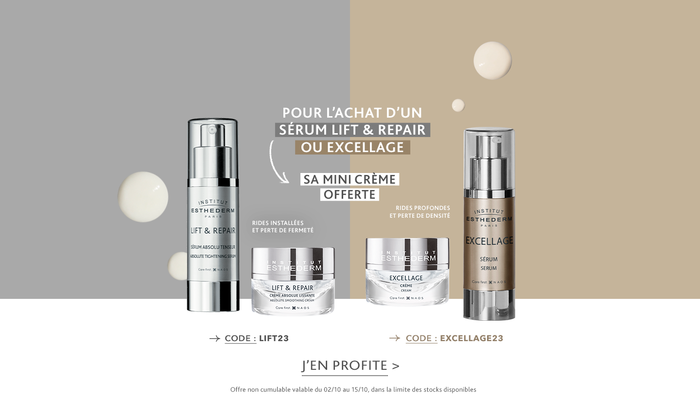 Offre sérum Excellage et Lift & Repair 