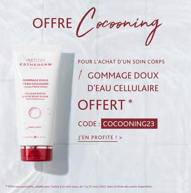 1 gommage corps OFFERT avec le code COCOONING23 dès 1 soin corps acheté